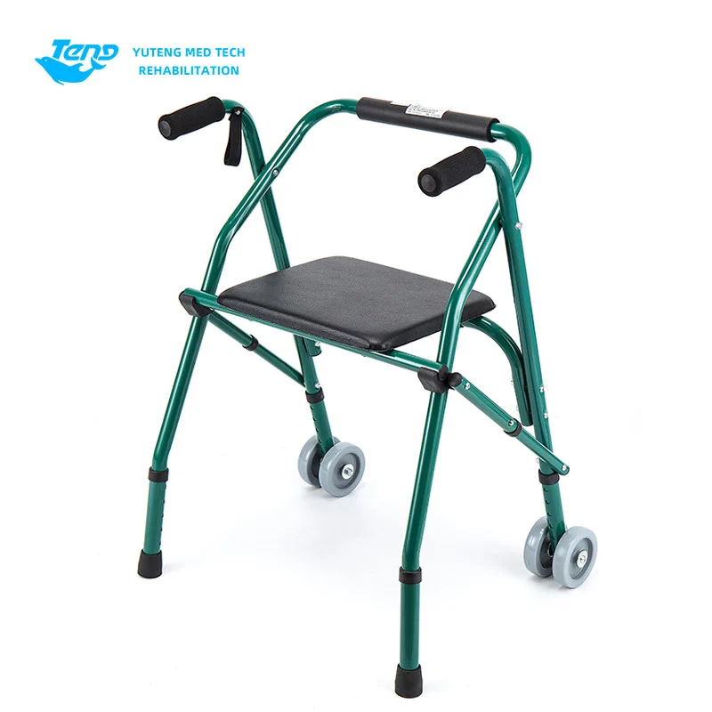 Aluminyo alloy walker na may upuan