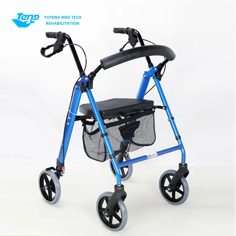 Aluminyo rollator na may upuan