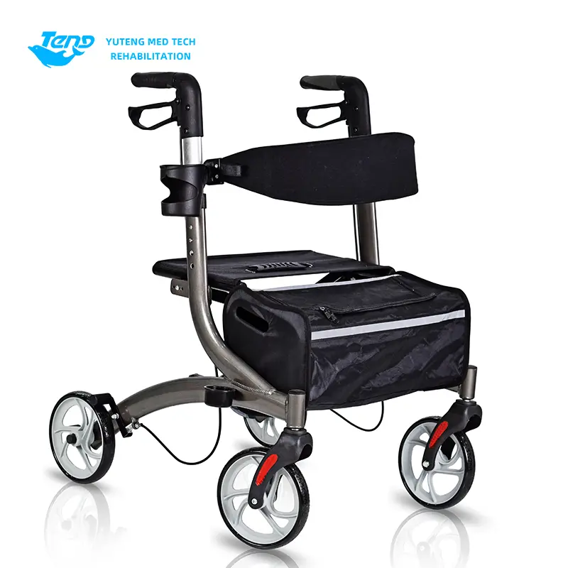 Malakas na duty rollator Walker na may upuan