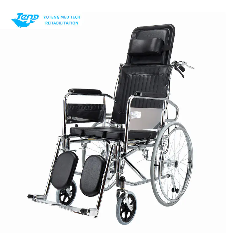 High-back commode wheelchair