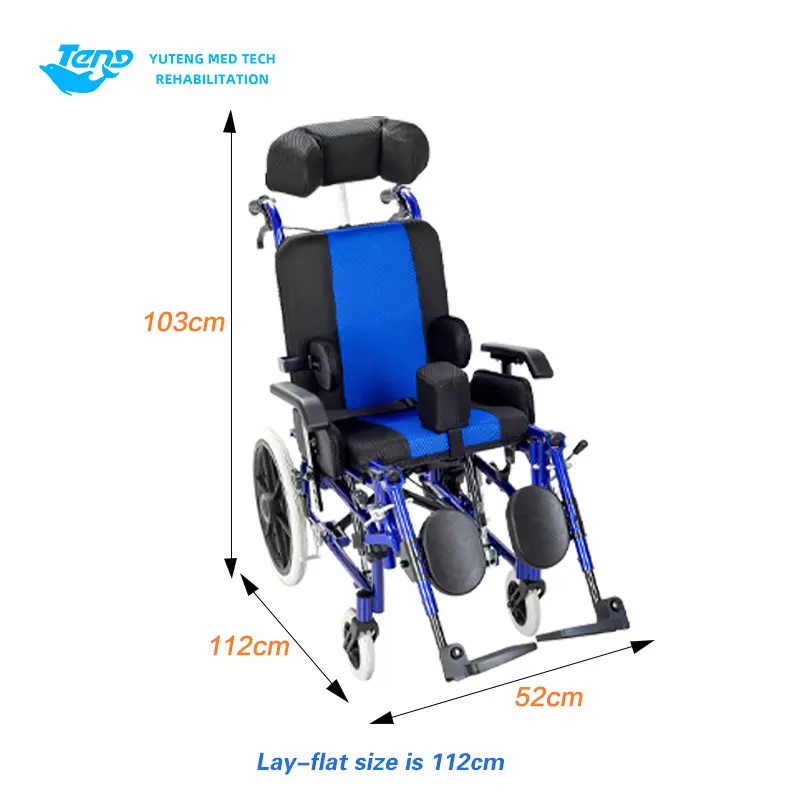 Mataas na back reclining wheelchair