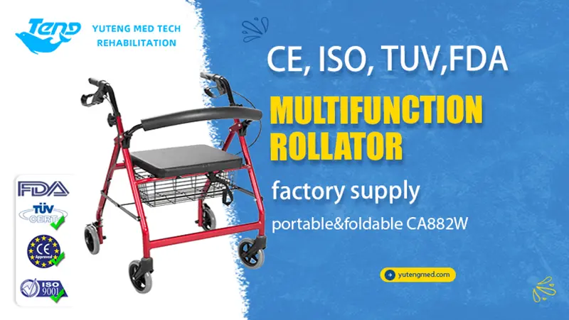 Steel Walker Rollator With Seat Steel Walker Rollator With Seat