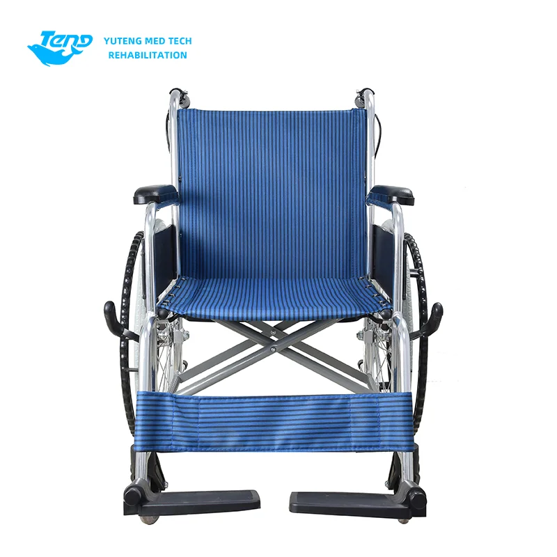 Magaan na natitiklop na manu -manong troli ng wheelchair